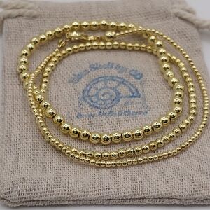 18K GOLD FILLED BEADED BRACELET